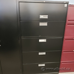 Black Hon 5 Drawer Lateral File Cabinet, 36"